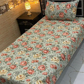 4 Pieces Crystal Cotton Single Pair Bedsheet  SB 556